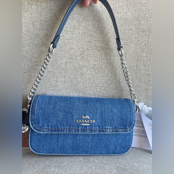 NWT！Coach Hailey Flap Crossbody Shoulder bag In Denim（COACH CAN96）